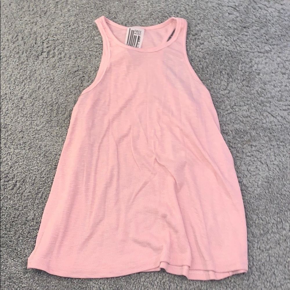 Pink Free People Long Beach Tank